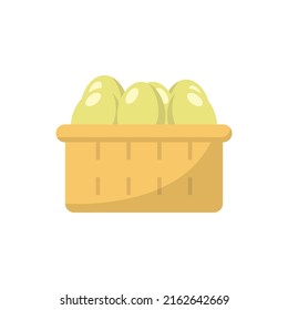plantilla de diseño de iconos de la cesta de huevos ilustración vectorial