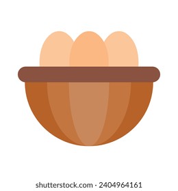 Eggs Basket Vector Flat Icon For Personal And Commercial Use.
