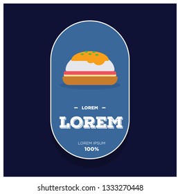 Eggs Benedict Badge Sticker Design