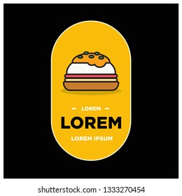 Eggs Benedict Badge Sticker Design