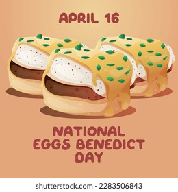 eggs benedict day vector illustration. flat illustration eggs benedict day. eggs bennedict day vector design.