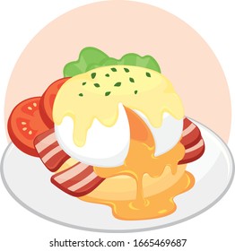 Eggs Benedict Serving for Breakfast