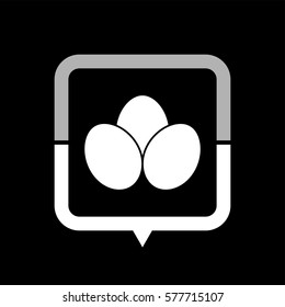 Eggs -  black vector icon