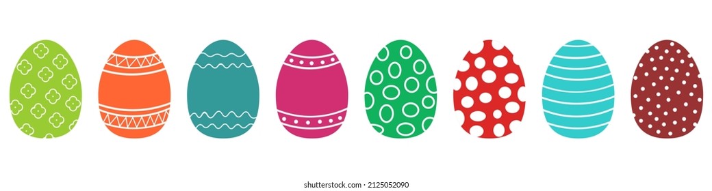 Eggs border. Easters design. Use for banner, trim, ribbon