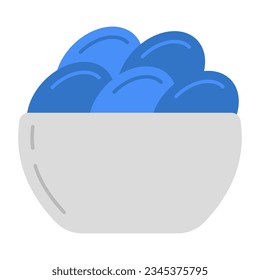 Icono del tazón de huevos, vector modificable
