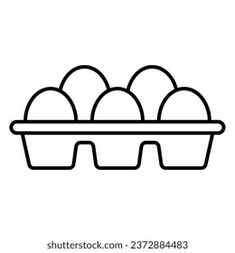 eggs box carton food icon vector