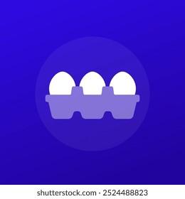 Eier im Karton Symbol, transparentes Design