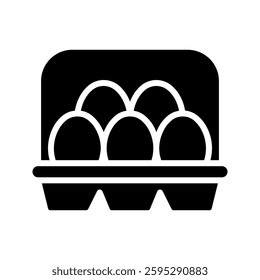Eggs In Box Package icon color editable