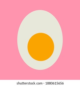 Eier in Packungsbeilage. Eiersymbol. Vektorgrafik