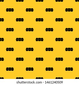 Eggs in carton package pattern seamless vector repeat geometric yellow for any design