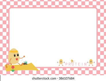 Eggs Cartoon Frame in Workout Activity
