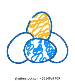 eggs chicken doodle icon sketch vector. eggs chicken sign. isolated symbol illustration