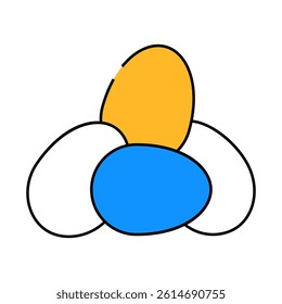 eggs chicken line icon vector. eggs chicken sign. isolated symbol illustration