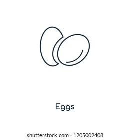 Eggs concept line icon. Linear Eggs concept outline symbol design. This simple element illustration can be used for web and mobile UI/UX.