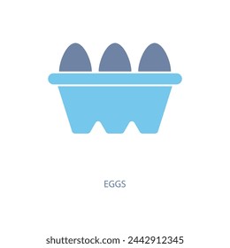 eggs concept line icon. Simple element illustration. eggs concept outline symbol design.