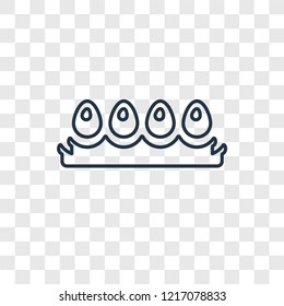 Eggs concept vector linear icon isolated on transparent background, Eggs concept transparency concept in outline style