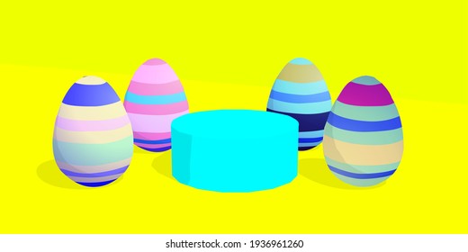 eggs with decorations. for the celebration of easter day.