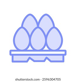 Eggs duotone line icon, vector, pixel perfect, illustrator file