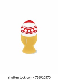 Eggs dyed on white background