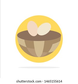 Eggs, Easter, Egg, Spring Abstract Circle Background Flat color Icon. Vector Icon Template background