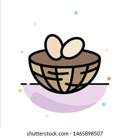 Eggs, Easter, Egg, Spring Abstract Flat Color Icon Template. Vector Icon Template background