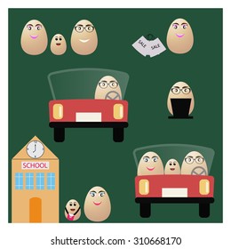 Eggs family with activity to do in one day 