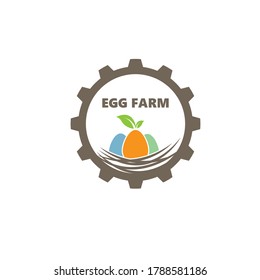 eggs farm icon vector logo icon illustration design