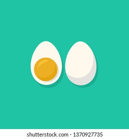 Eggs flat icon, chicken egg breakfast, vector illustration 