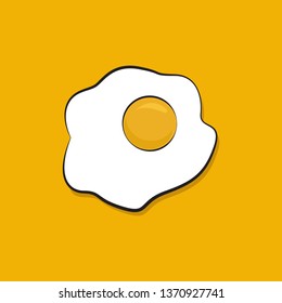 Eggs flat icon, chicken egg breakfast, vector illustration