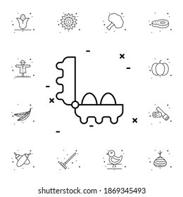 Eggs flat vector icon in agriculture pack