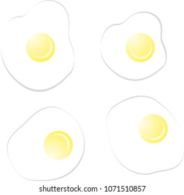 Eggs fried ilustration