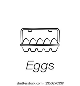 eggs hand draw icon. Element of farming illustration icons. Signs and symbols can be used for web, logo, mobile app, UI, UX