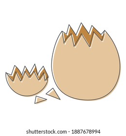 eggs hatch hand drawn design vector illustration