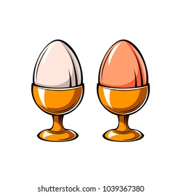 Eggs Holder icon. Eggs-cup. Vector illustration. Design menu