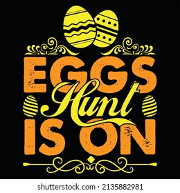 Eggs Hunt Is On, vector file.