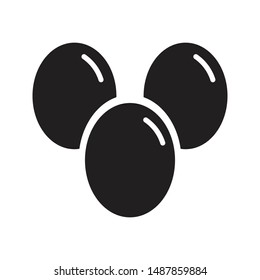 eggs icon black and isolated vector illustration