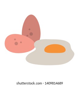 eggs icon cartoon isolated vector illustration graphic design