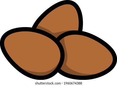 Ícone Ovos. Estrutura De Tópicos Em Negrito Editável Com Design De Preenchimento De Cor. Ilustração de vetor.