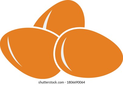 Eggs Icon. Flat Color Design. Vector Illustration.