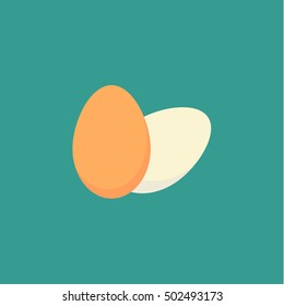 Eggs icon, flat design