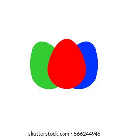 Eggs icon, flat design template, vector illustration
