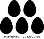 Eggs icon with flat style. Isolated vector eggs icon illustrations, simple style.