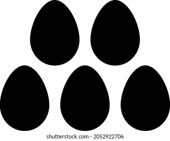Eggs icon with flat style. Isolated vector eggs icon illustrations, simple style.
