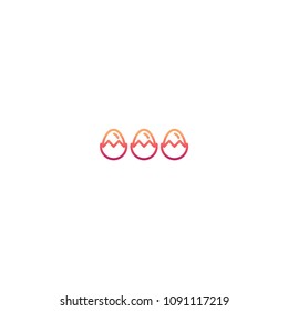 Eggs Icon in flat style. Vector of linear logo and emblem. Modern, simple flat vector illustration for web site or mobile app