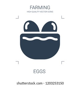 eggs icon. high quality filled eggs icon on white background. from farming collection flat trendy vector eggs symbol. use for web and mobile