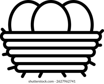 eggs icon illustration design with outline, this is not made from any AI generation