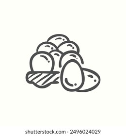 eggs icon, isolated handdrawn icon theme bakery