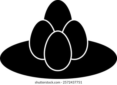 Eggs icon isolated on clean background. Eggs icon concept drawing icon in modern style. Vector illustration for your web mobile logo app UI design.