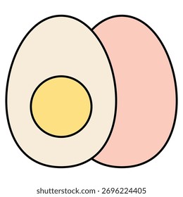 Icono de huevos aislado en blanco