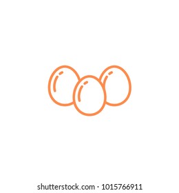 Eggs icon. Kitchen appliances for cooking Illustration. Simple thin line style symbol.